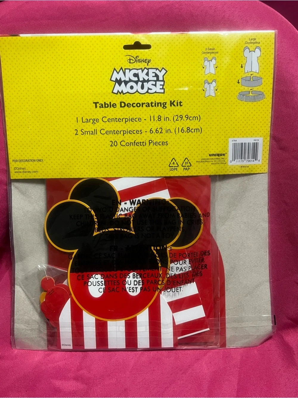 Disney Mickey Mouse Red and White Polka Dot Party Decor Kit